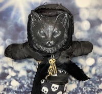 Image 1 of LUCKY BLACK CAT Gris Gris Voodoo Doll by Ugly Shyla 