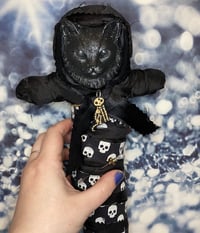 Image 2 of LUCKY BLACK CAT Gris Gris Voodoo Doll by Ugly Shyla 