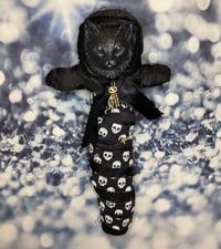 Image 3 of LUCKY BLACK CAT Gris Gris Voodoo Doll by Ugly Shyla 