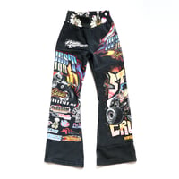 Image 3 of monster truck rally racing black tees size 6 child tshirt flared flares pants courtneycourtney