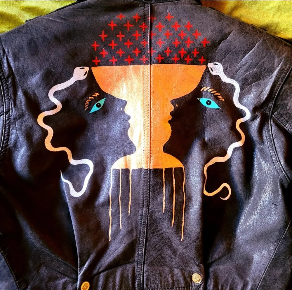 Commissioned Painted Leather Jacket