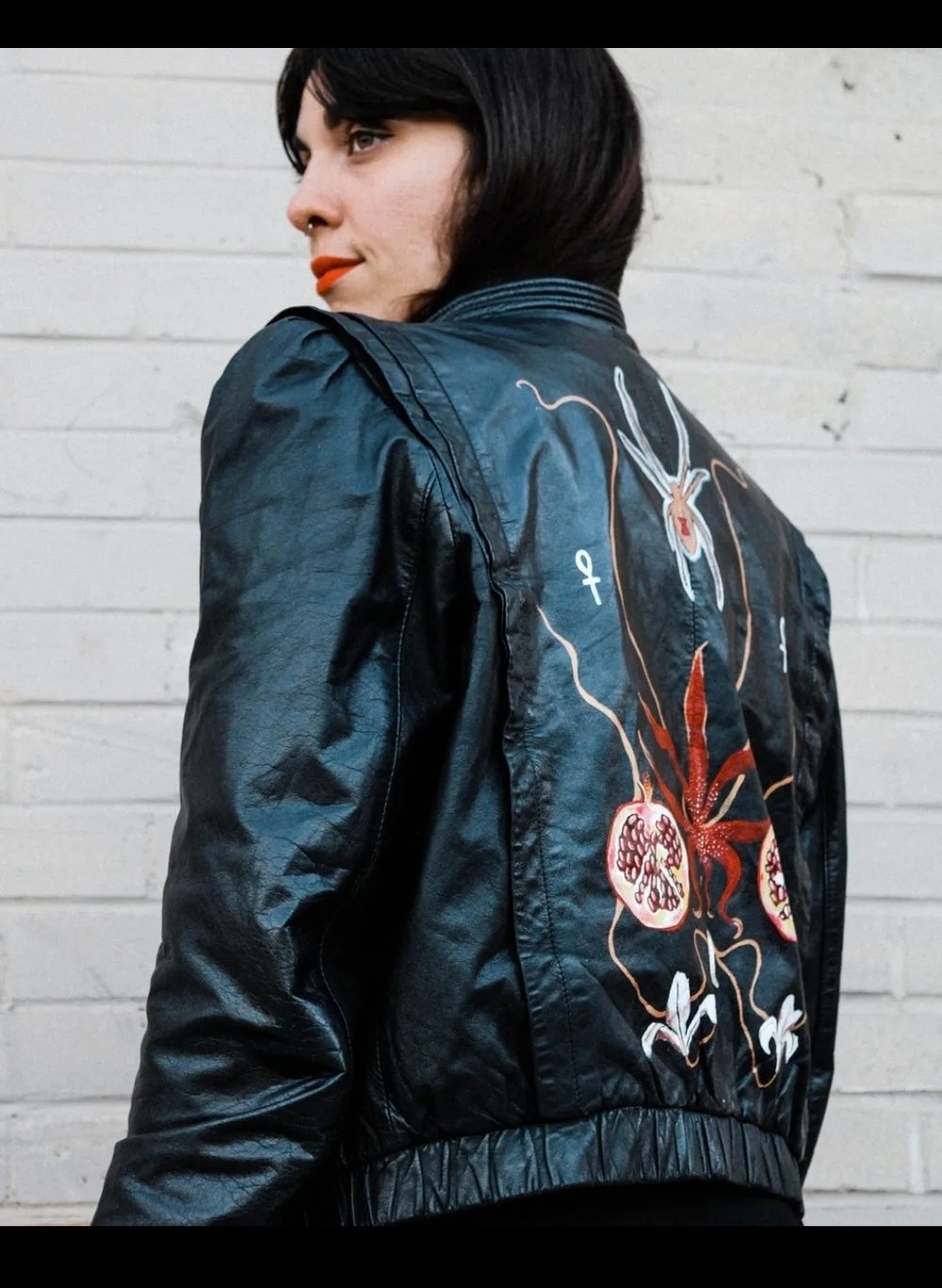 Commissioned Painted Leather Jacket
