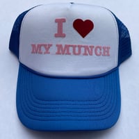 I Love My Munch Blue Hat