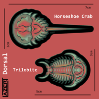 Image 2 of Horseshoe Crab + Trilobite  - Stickers