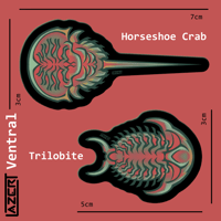 Image 3 of Horseshoe Crab + Trilobite  - Stickers