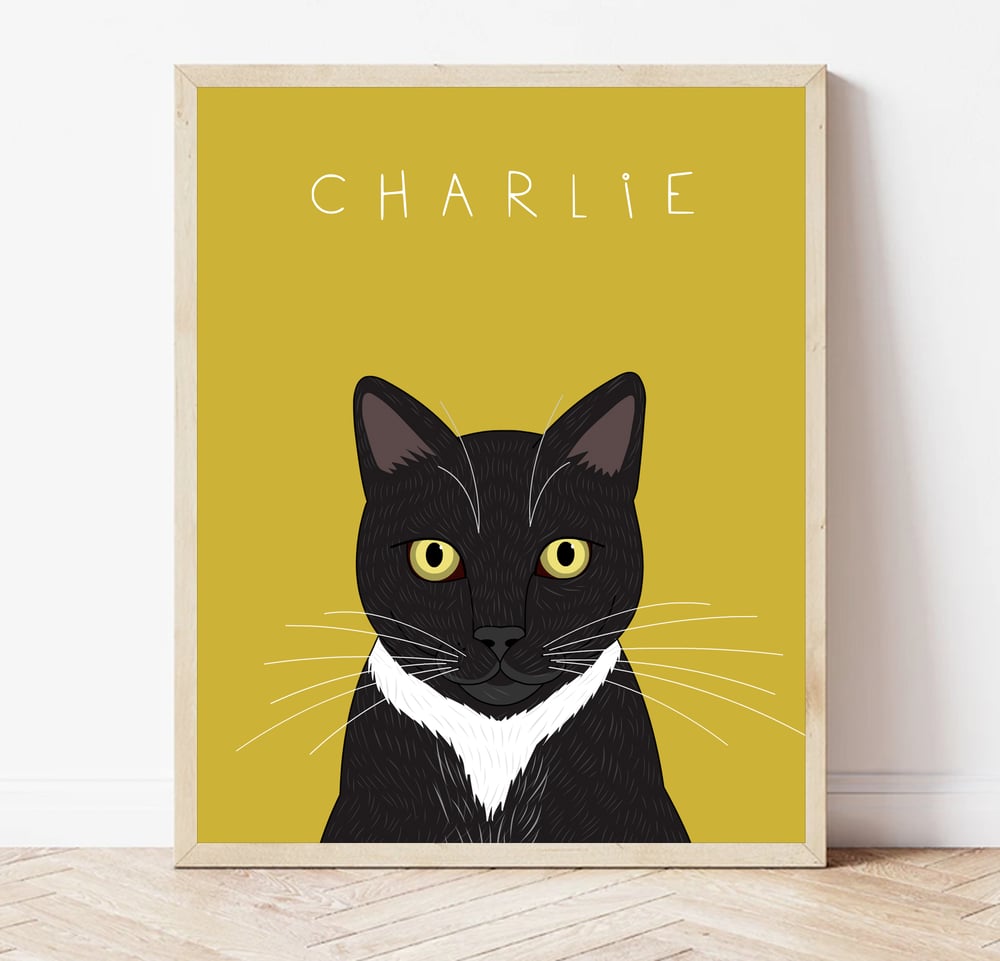 Image of Custom Cat Portrait From Photo