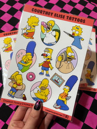 Image 1 of Simpsons Family Sticker Sheet