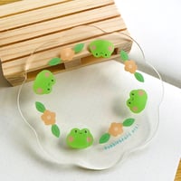 Froggy & Flowers Acrylic Coaster 
