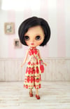 Trousers and top set for Blythe and Pullip dolls, Frutoso design