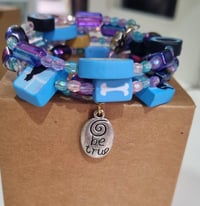 Image 1 of Black Cat Purple Bracelet 