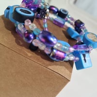 Image 2 of Black Cat Purple Bracelet 