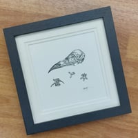 Image 2 of Magpie bones (original framed drawing)