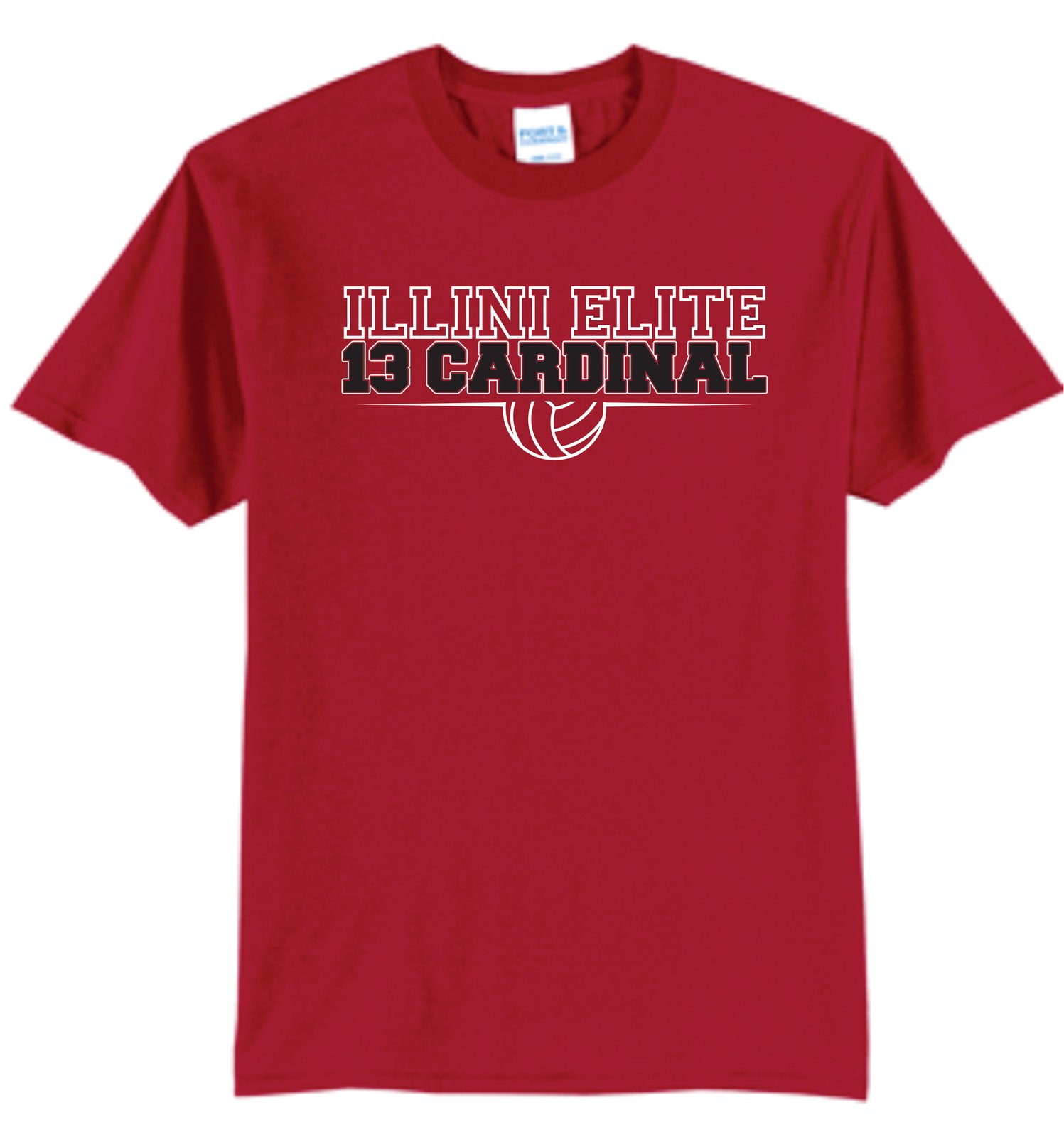 Illini Elite 13 Cardinal Poly/Cotton Tee