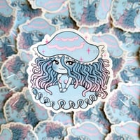 Jellyfish Girl Vinyl Sticker