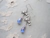 Regency Ribbons Crystal Teardrop Earrings, Blue