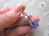 Image 2 of Regency Ribbons Crystal Teardrop Earrings, Blue