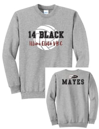 Image 1 of Illini Elite 14 Black Crewneck Sweatshirt