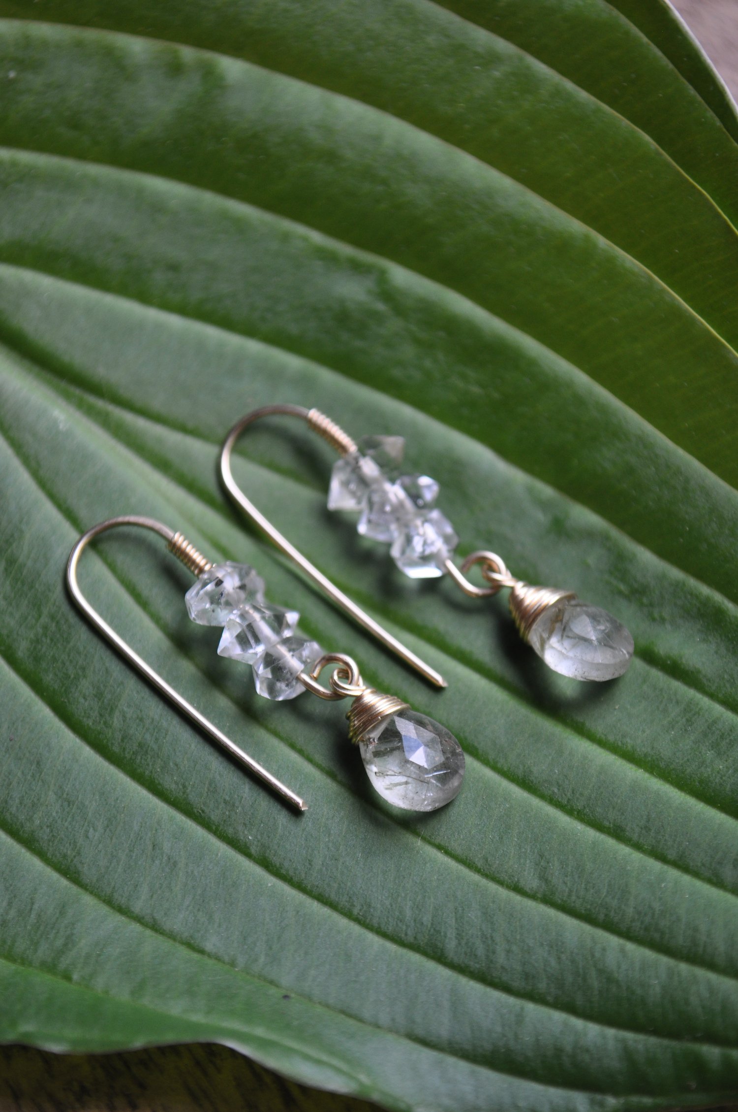 Image of Herkimer Diamonds and Rutilated Quartz Dangles