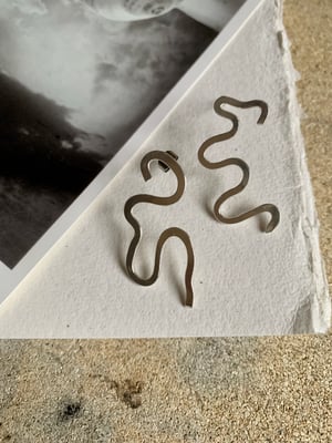 Image of "Watching the clouds" sterling silver stud earrings