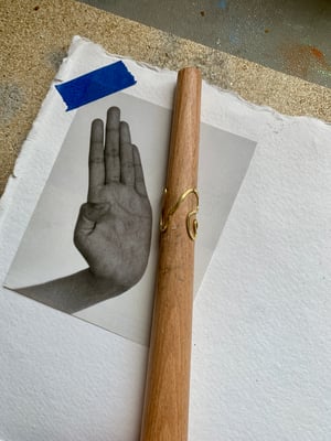 Image of "Soul language" hammered brass ring