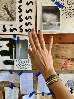 Image of "Expansion" brass spiral ring