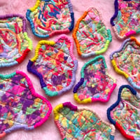 Image 1 of Quilted Yarn Scrap Coasters