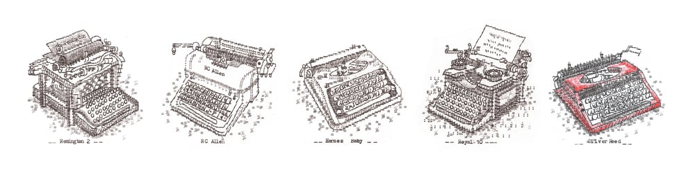 Image of Miniature Typewriter Art Series Panoramic Signed Limited Edition of 200  