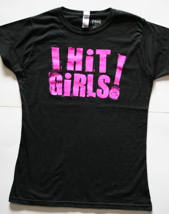 Image of I Hit Girls - Ladies Black T-Shirt