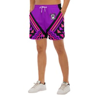 Image 2 of PURPLE AFRICAN PRINT TRACK SHORTS