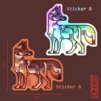 Image 2 of Stylized Coyote - Stickers