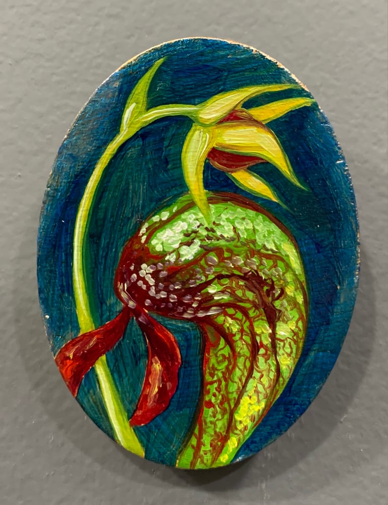 Image of PITCHER original mini oil painting