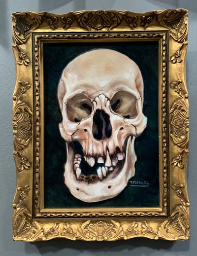 Image of HAPPY BRUTUS original oil painting study 