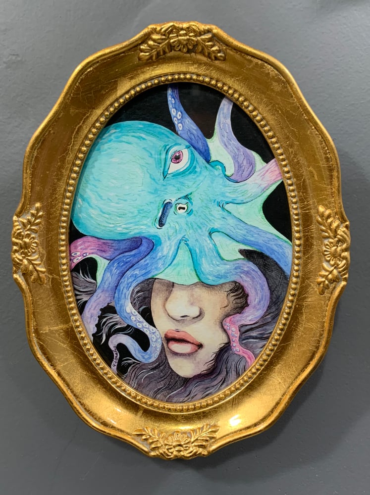 Image of OVERWHELMED original watercolor painting