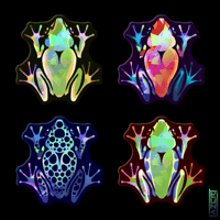 Image 1 of Tree Frogs - Holographic Stickers