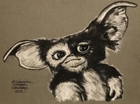 Image 1 of Gizmo Original Framed Chalk Art
