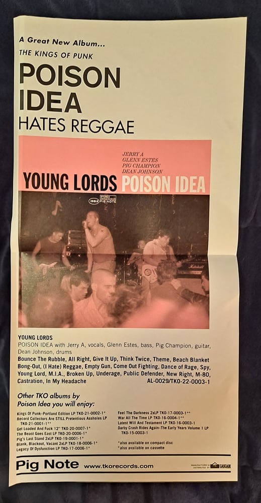 Image of Poison Idea "Young Lords" LP