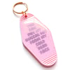 Buccal Fat Motel Tag Keychain
