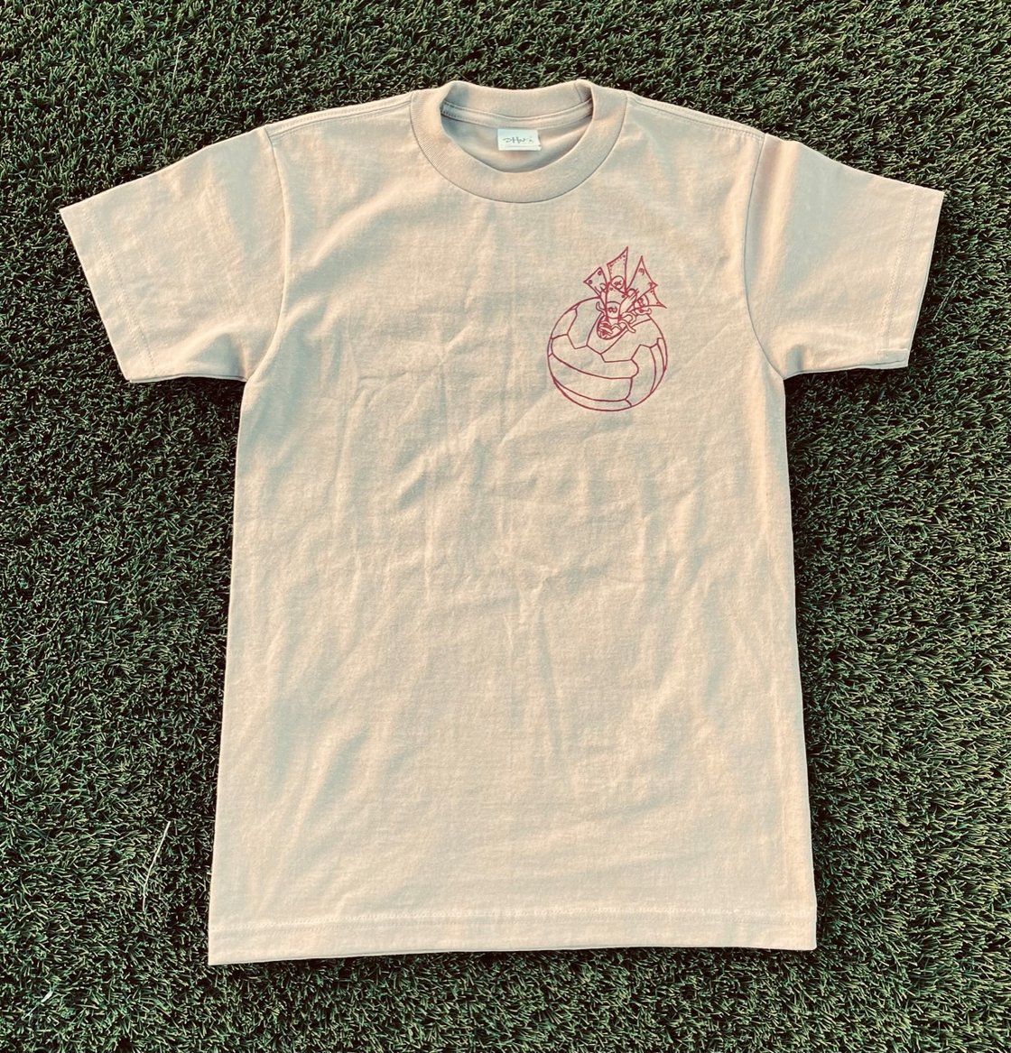 Image of WALLOP TEE (SAND & CARDINAL)