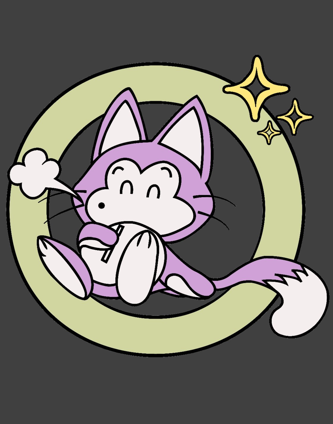 Image of SHINY PUAR TEE (CHARCOAL)