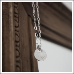 Image of Heart Disk necklace