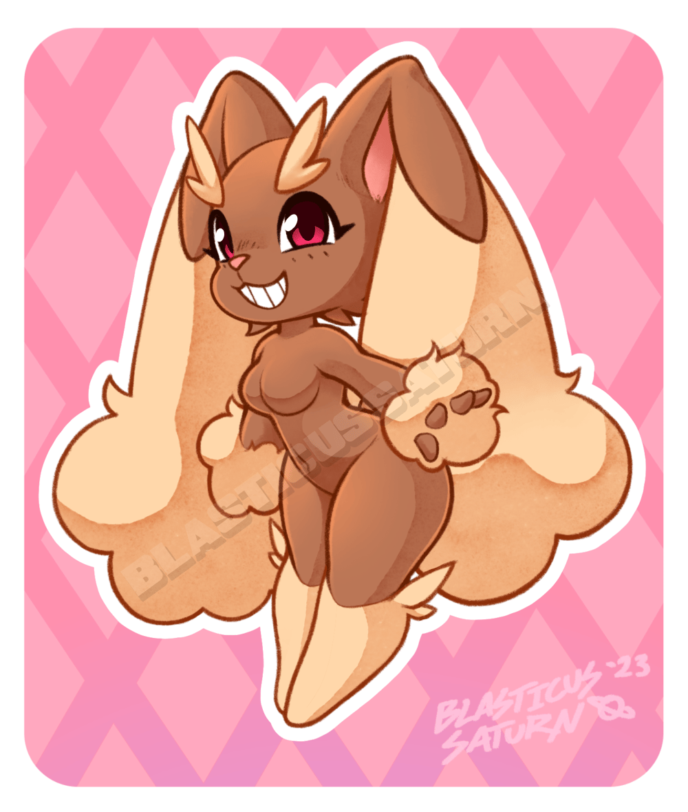 Cutesy Lop Bunny - Vinyl Sticker