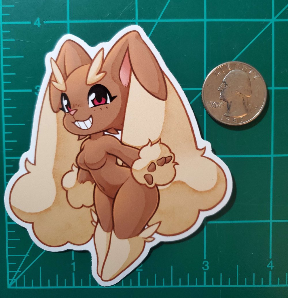 Cutesy Lop Bunny - Vinyl Sticker