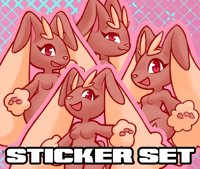 Image 1 of Chibi Lop Sticker Set - Vinyl Stickers
