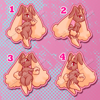 Image 2 of Chibi Lop Sticker Set - Vinyl Stickers