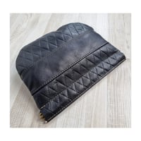 Image 2 of Black Quilted Flat Pouch Clutch