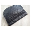 Black Quilted Flat Pouch Clutch