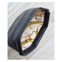 Image 4 of Black Quilted Flat Pouch Clutch