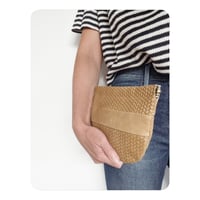 Image 2 of Cableknit Flat Pouch Clutch