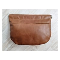 Image 4 of Cognac Flat Leather Pouch