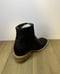 Image of Men Leather Square Botin In Black